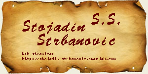 Stojadin Štrbanović vizit kartica